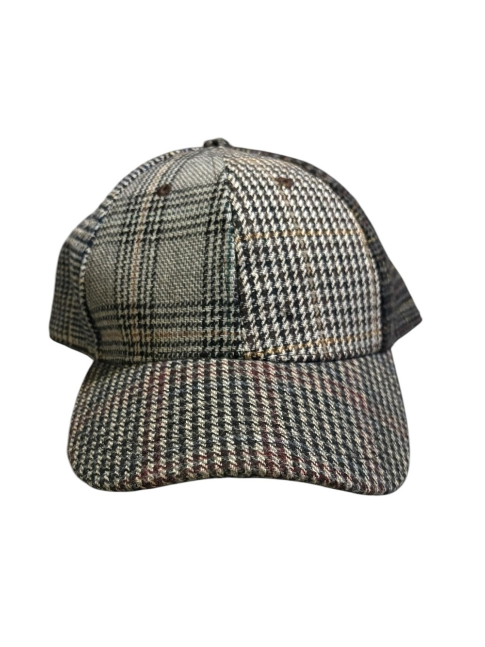 WYETH Free People Letterman Plaid Cap Grey Wool Blend Baseball Hat OS - Picture 8 of 10